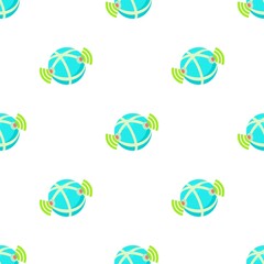Poster - Globe database pattern seamless background texture repeat wallpaper geometric vector