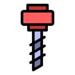 Poster - electric milling machine icon. outline electric milling machine vector icon color flat isolated