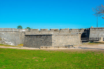 Castillo de San Marcos in St. Augustine, Florida FL, USA. This fort is the oldest and largest masonry fort in Continental United States and now is the US National Monument.