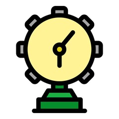 Poster - Air compressor gauge icon. Outline air compressor gauge vector icon color flat isolated