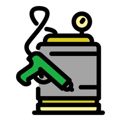 Poster - high pressure compressor icon. outline high pressure compressor vector icon color flat isolated
