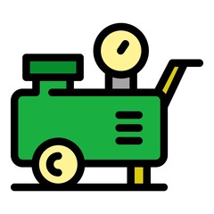 Poster - air compressor tank icon. outline air compressor tank vector icon color flat isolated