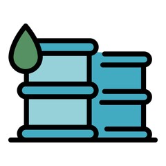 Poster - Clean energy icon. Outline clean energy vector icon color flat isolated
