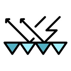 Poster - Noise barrier icon. Outline noise barrier vector icon color flat isolated