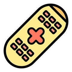 Poster - Remote control icon. Outline remote control vector icon color flat isolated