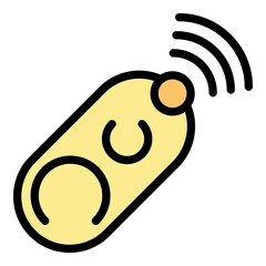Poster - Lock car remote control icon. Outline lock car remote control vector icon color flat isolated