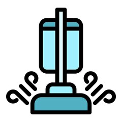 Poster - Wet steam cleaner icon. Outline wet steam cleaner vector icon color flat isolated