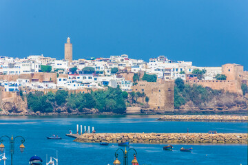 Wall Mural - Medina of Rabat from the sea, Morocco