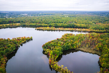 Wall Mural - Aerial Drone of Cranbury Plainsbor Princeton