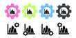 © rashadaliyev - Chart diagram vector icon in gear set illustration for ui and ux, website or mobile application