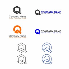 Poster - letter or word Q font in circle and hexagon image graphic icon logo design abstract concept vector stock. Can be used as a symbol related to initial or monogram