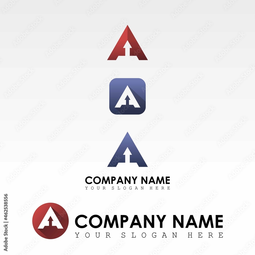 letter or word A font in triangle with negative space image graphic ...