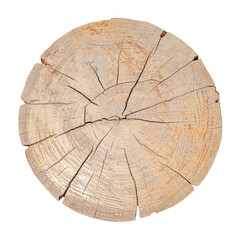 Wall Mural - Tree stump or tree trunk  isolated on white background , clipping path included for design.