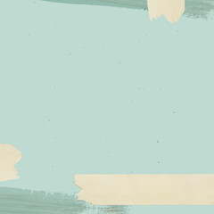 Wall Mural - green brushstroke and yellow tape on green background vector