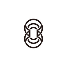 Number 8 Stripes Signal Symbol Logo Vector