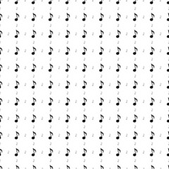 Poster - Square seamless background pattern from geometric shapes are different sizes and opacity. The pattern is evenly filled with big black musical note symbols. Vector illustration on white background