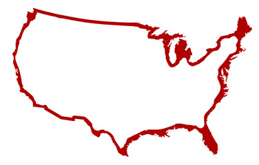 Sticker - USA Map Silhouette