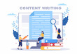 © denayune - Content Writer or Journalist Background Vector Illustration For Copy Writing, Research, Development Idea and Novel or Book Script in Flat Style