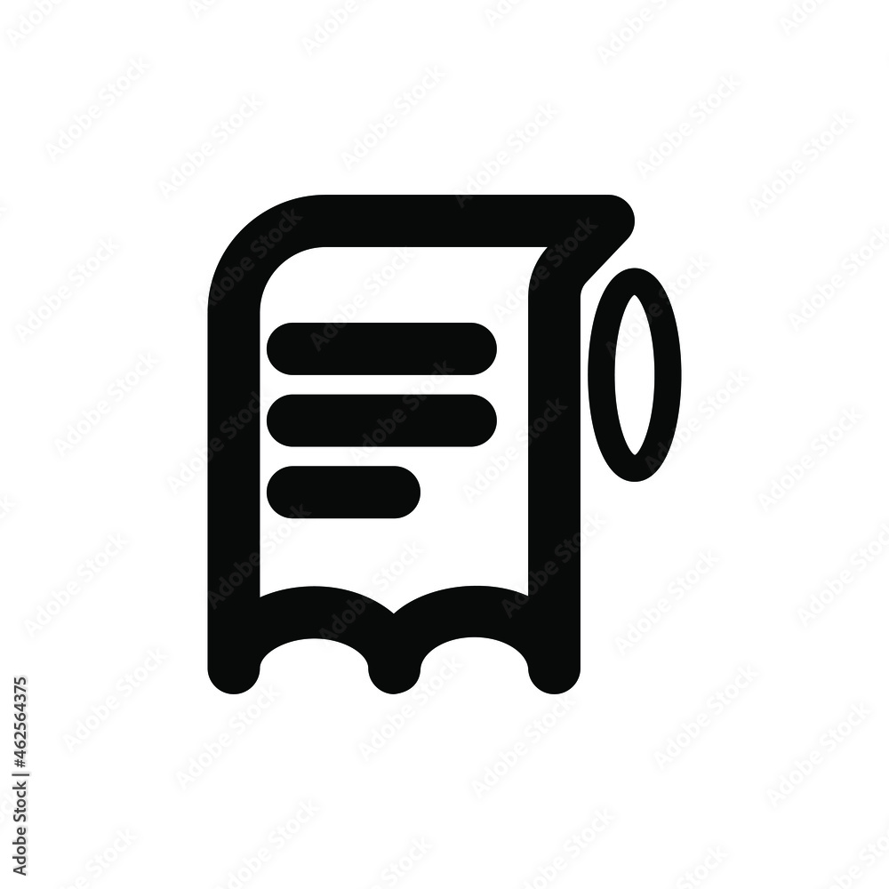 Paper. Vector illustration of transaction history icon, no menu for ...
