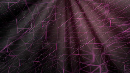 Poster - Abstract 3D illustration - nice vivid cyber abstract background, science concept