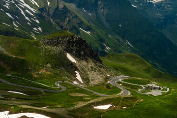 Poster - Grossglockner High Alpine Road in Austrtia Mountains at Summer