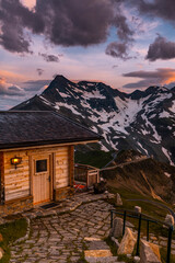 Poster - Cozy Wooden House at High Mountains Peak in Austria Alps