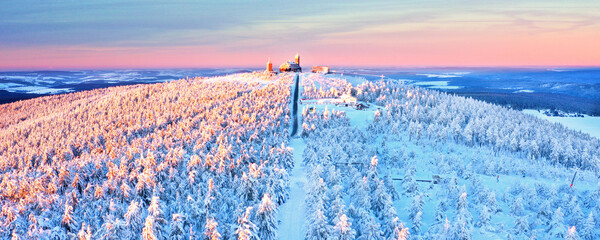 Wall Mural - Fichtelberg Gipfel im Winter