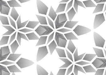 Wall Mural - flower pattern vector, repeating dot petal of flower, Geometric vector pattern repeat.