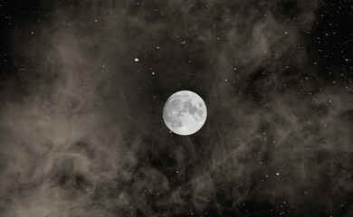 Moon in the night sky