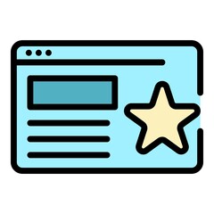 Poster - Bonus web program icon. Outline bonus web program vector icon color flat isolated