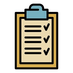 Poster - checkboard icon. outline checkboard vector icon color flat isolated