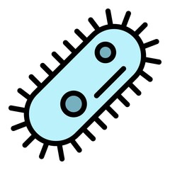 Wall Mural - Epidemic bacteria icon. Outline epidemic bacteria vector icon color flat isolated