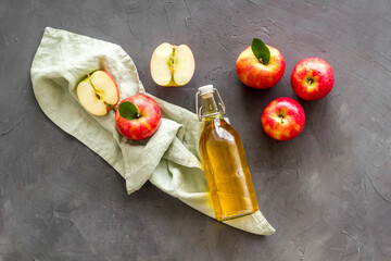 Apple cider vinegar for cooking with red raw apples