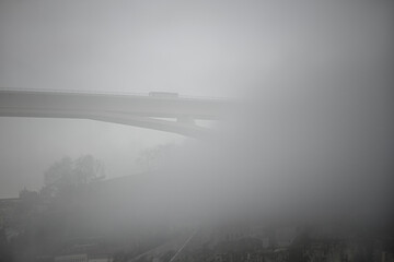 Wall Mural - Bridge in the fog