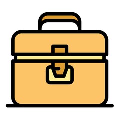 Poster - medical case icon. outline medical case vector icon color flat isolated
