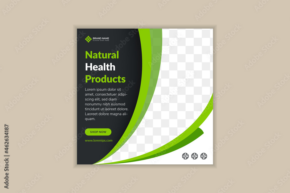 Natural health product social Media Post Template, Editable Post ...