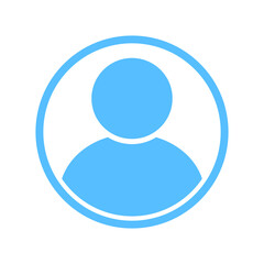 User account profile blue icon