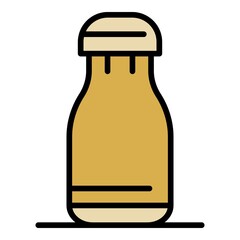 Poster - plastic sports bottle icon. outline plastic sports bottle vector icon color flat isolated