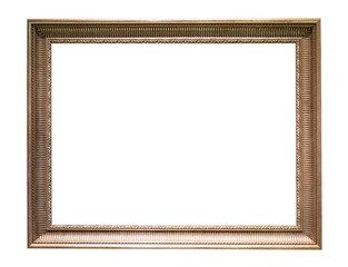 Wall Mural - horizontal carved bronze picture frame cutout