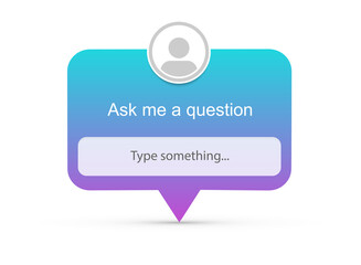 Poster - ask me a question User interface design vector