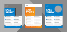 Case Study Flyer Design Template Bundle. Case Study Cover Poster Leaflet 3 In 1 Design. Bundle, 3 In 1, A4 Template, Brochure Design, Cover, Flyer, Poster, Print-ready