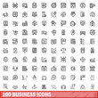 © ylivdesign - 100 business icons set. Outline illustration of 100 business icons vector set isolated on white background