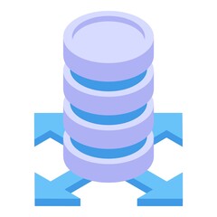 Poster - big data icon isometric vector. business technology. web analysis