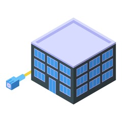 Poster - City internet provider icon isometric vector. Wireless service. Wifi network