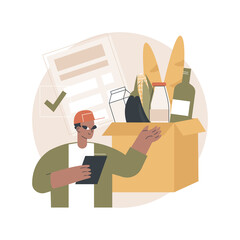 Fototapete - box subscription service abstract concept vector illustration. subscription plan, ecommerce business
