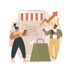 Poster - Consumer demand abstract concept vector illustration. Customer decision, buy product or service, consumer satisfaction, retail marketing, market price, consumption society abstract metaphor.
