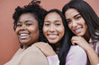 © Sabrina - Beautiful multiracial girls smiling on camera - Young latin women with different skin colors and bodies