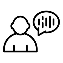 Poster - Fraud message icon outline vector. Cyber identity. Stop secure