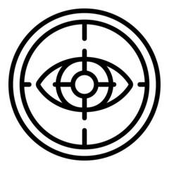 Poster - Cyber eye icon outline vector. Theft fraud. Secure key