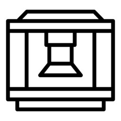 Poster - Lathe machine icon outline vector. Cnc equipment. Work tool
